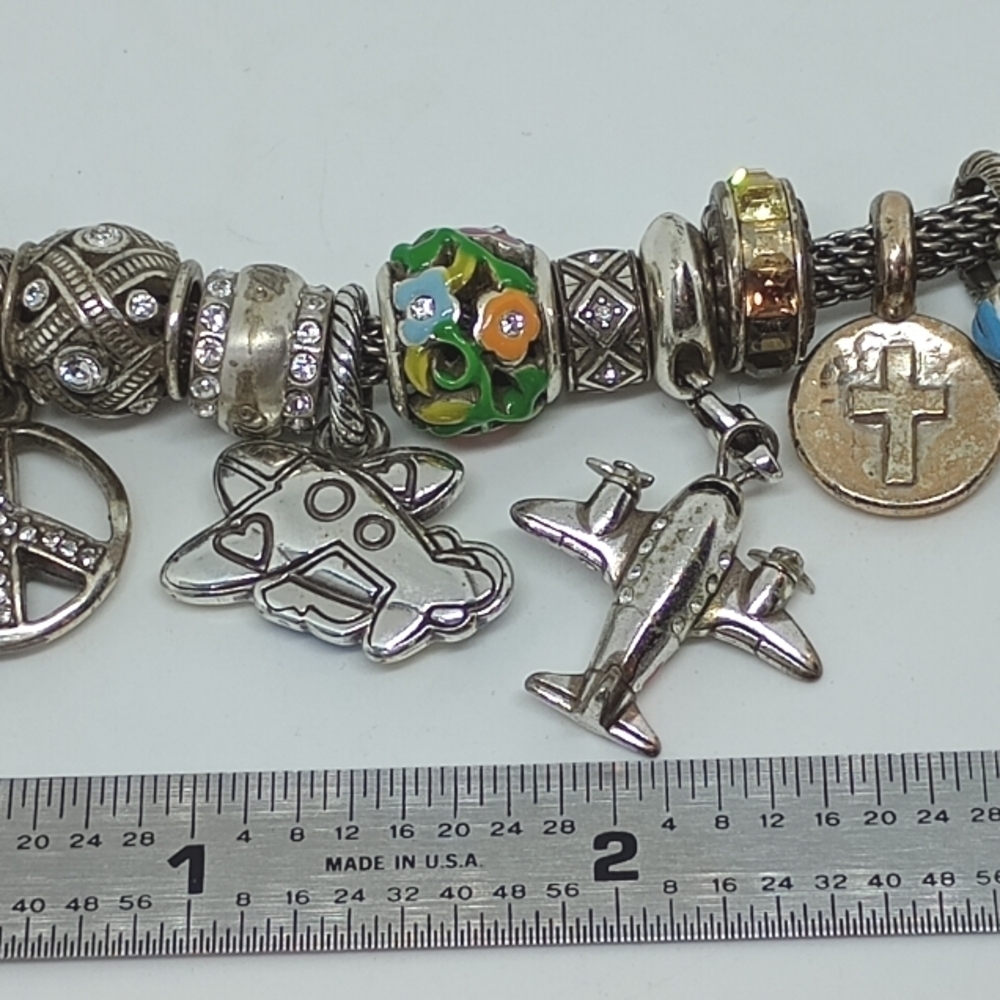 * Brighton Beverly Glam mesh charm bracelet loaded 20 charms - Picture 3 of 7